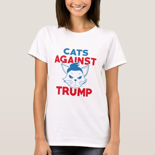 Katter mot trump t shirt (Framsida)