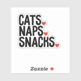 Katter Naps Snacks - Kattlott Klistermärken