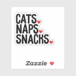 Katter Naps Snacks - Kattlott Klistermärken
