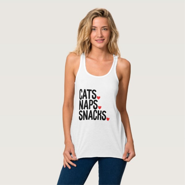Katter Naps Snacks - Kattlott Linne Med Racerback (Hel framsida)