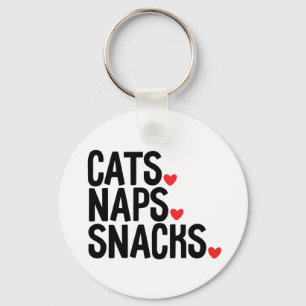 Katter Naps Snacks - Kattlott Nyckelring