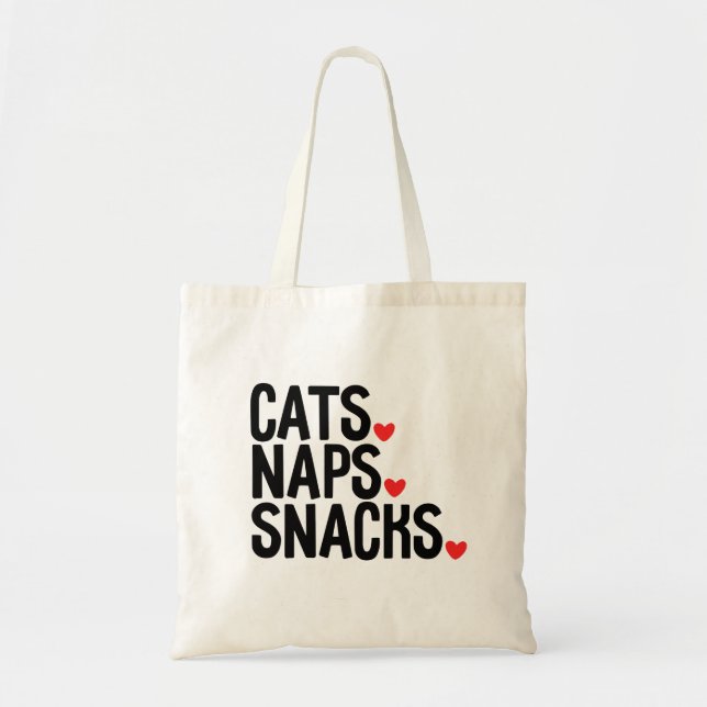 Katter Naps Snacks - Kattlott Tygkasse (Framsidan)