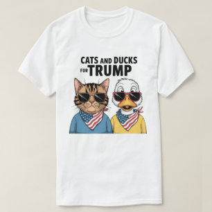 Katter och Ankor för en trumpordförande, Trump T Shirt
