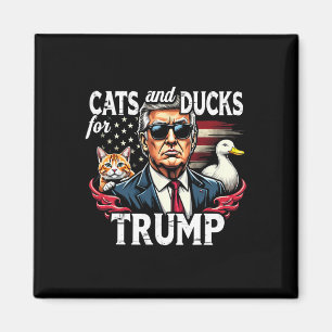 Katter och Ankor för trumman 2024 - lustigt trumfk Magnet
