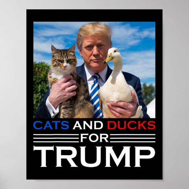 Katter och Ankor för trummor 2024 kattungar och An Poster (Framsidan)