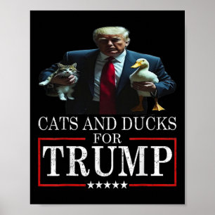 Katter och Ankor för trummor 2024 kattungar och An Poster