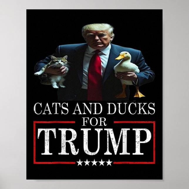 Katter och Ankor för trummor 2024 kattungar och An Poster (Framsidan)