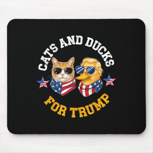 Katter Och Ankor För Trump 2024  Musmatta (Framsidan)