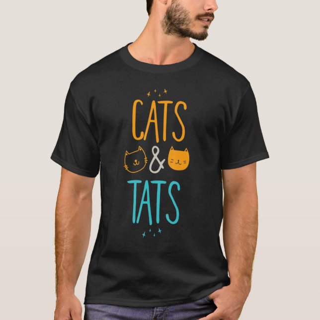 Katter Och Ats Katt  Tatuering   Idé T Shirt (Framsida)