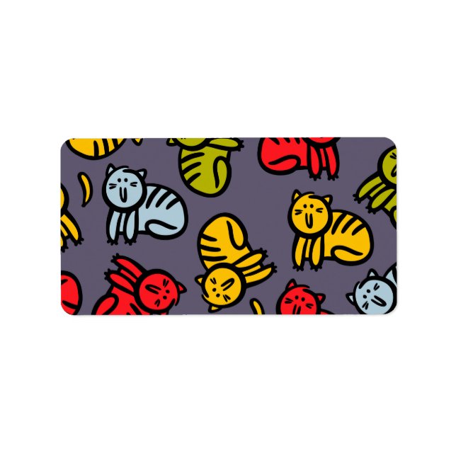 Katter och bananer adressetikett (Framsidan)