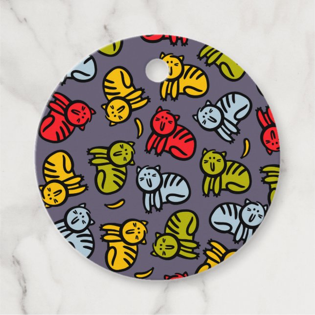 Katter och bananer gåvor etiketter (Framsida)