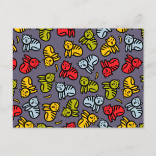 Katter och bananer inbjudan vykort