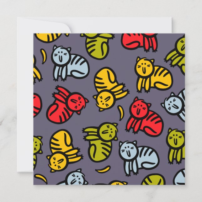 Katter och bananer julkort (Framsida)