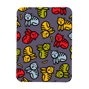 Katter och bananer magnet