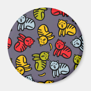 Katter och bananer magnet