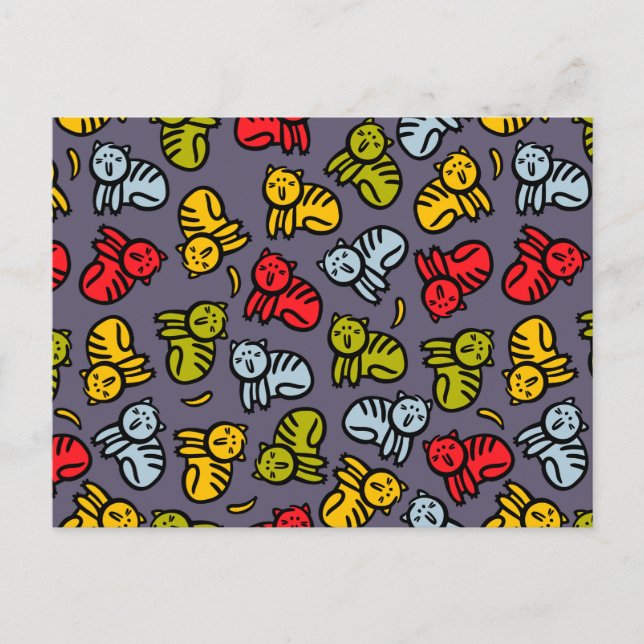 Katter och bananer meddelande vykort (Framsida)