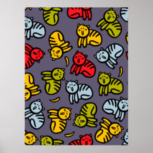 Katter och bananer poster