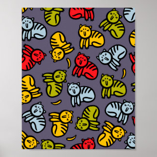 Katter och bananer poster