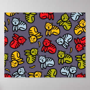 Katter och bananer poster