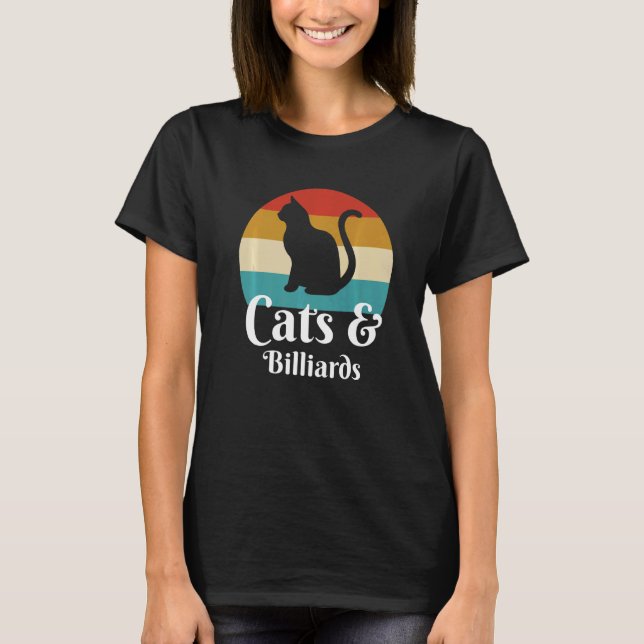 Katter Och Biljard T Shirt (Framsida)