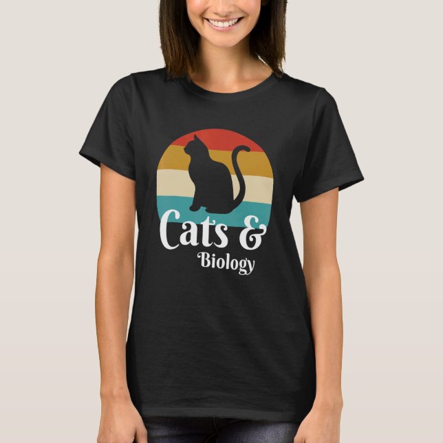 Katter Och Biologi T Shirt (Framsida)