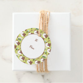 Katter och blommor gåvor etiketter