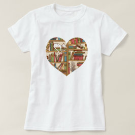 Katter och böcker T-shirt