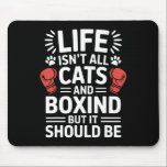 Katter och boxing musmatta<br><div class="desc">Katter och boxing</div>