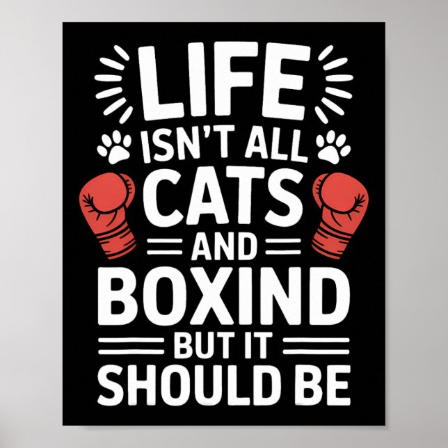 Katter och boxing poster (Framsidan)