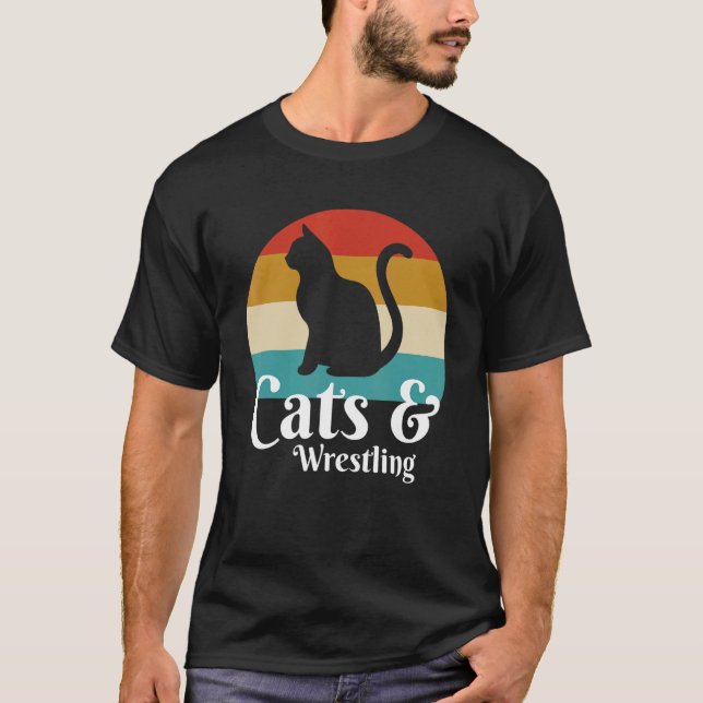 Katter Och Brottning T Shirt (Framsida)