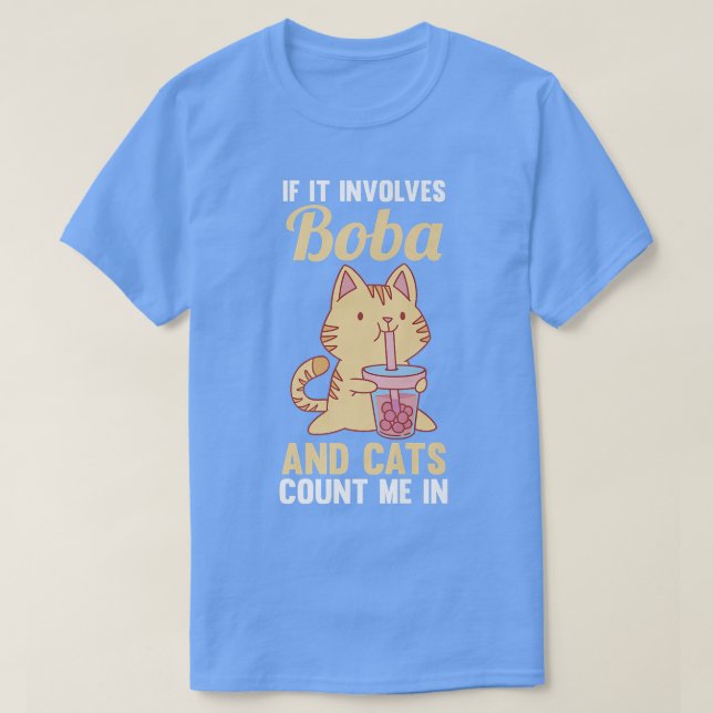 Katter och bubbeltea 710 t shirt (Design framsida)