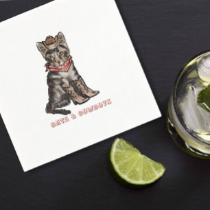 katter och cowboys pappersservett
