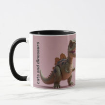 Katter och dinosaurier-Mugg