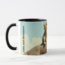 Katter och dinosaurier-Mugg