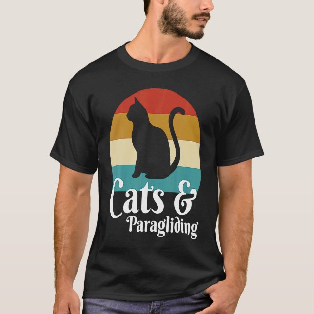 Katter Och Fallskärmshoppning T Shirt (Framsida)