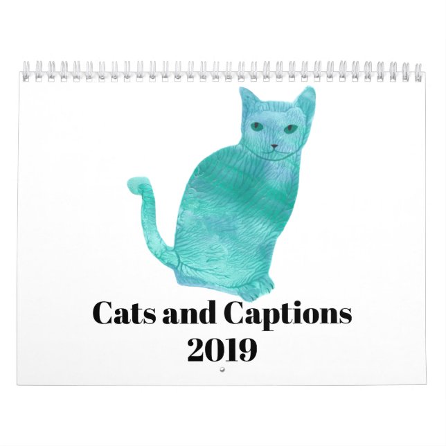 Katter och förser med text den roliga kalender (Omslag)