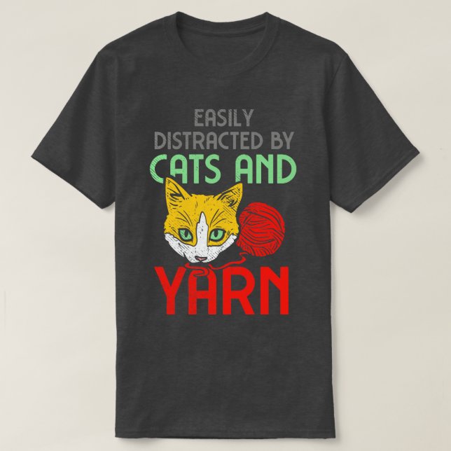 Katter och garn 3 t shirt (Design framsida)