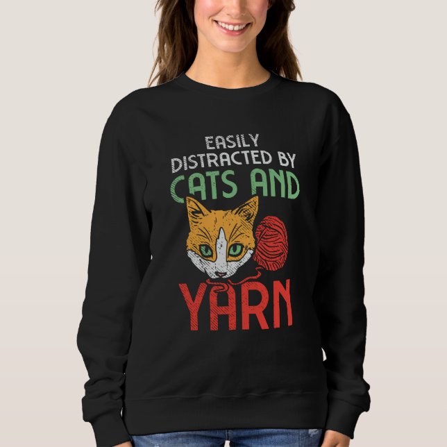 Katter och garn t shirt (Framsida)