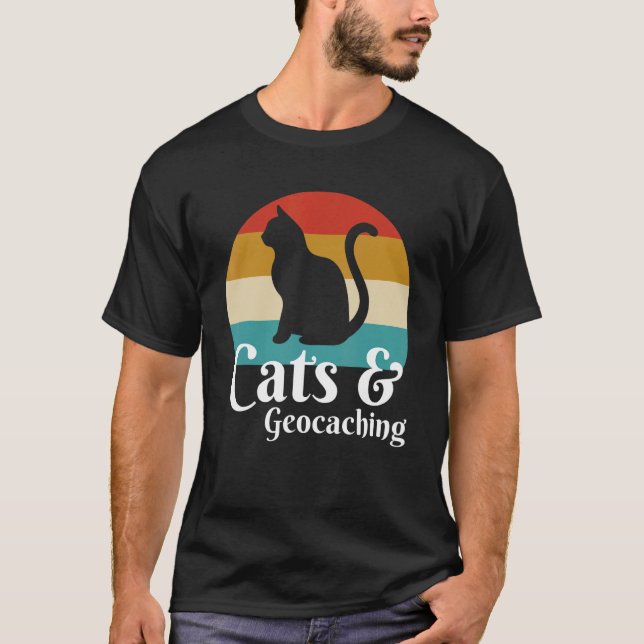 Katter Och Geocaching T Shirt (Framsida)