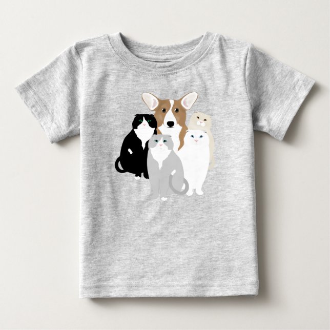 Katter och Hund T Shirt (Framsida)