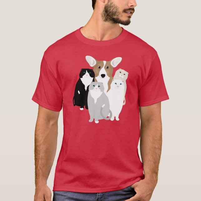Katter och Hund T Shirt (Framsida)
