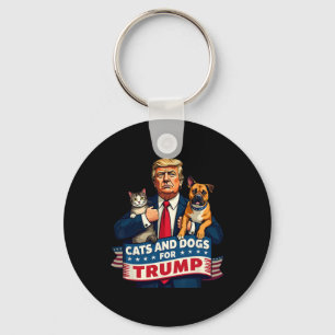 Katter Och Hundar För Trump 2024 Kattungar Och Hun Nyckelring
