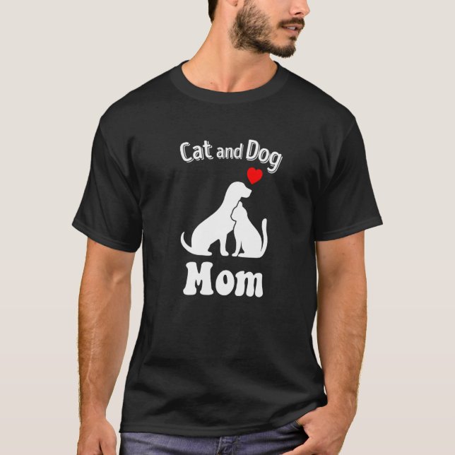 Katter Och Hundar Mamma Mors Dag T Shirt (Framsida)