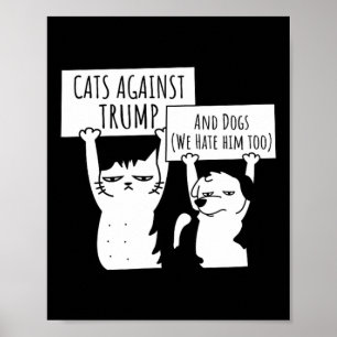 Katter och Hundar mot nedgång Poster