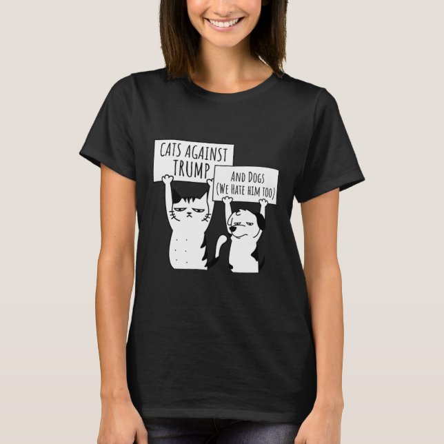Katter och Hundar mot nedgång T Shirt (Framsida)
