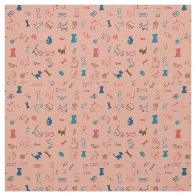 Katter och Hundar och Leksak de Kärlek Tyg (Provkarta)