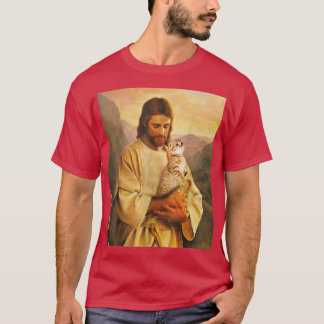 Katter och jesus älskare t shirt