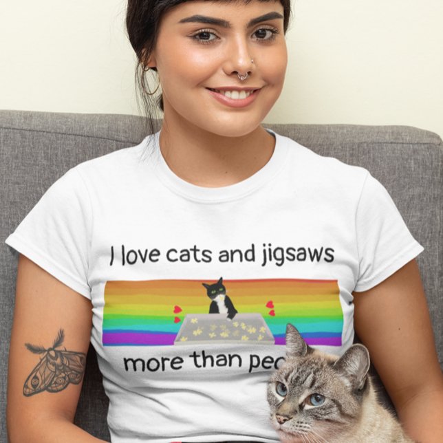 Katter och jiggar är mer än roligt för pussel t shirt (Skapare uppladdad)