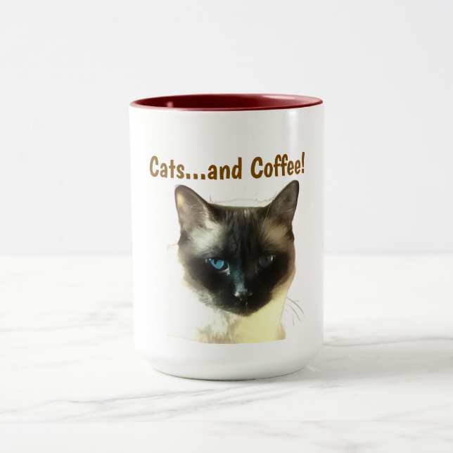Katter och kaffe mugg (Center)