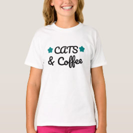Katter och kaffe, perfekt present till katt & kaff t shirt